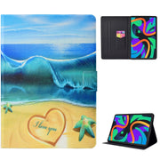 For Lenovo Tab M11/ Xiaoxin Pad 11 2024 Voltage Coloured Drawing Smart Leather Tablet Case(Blue Beach)