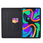 For Lenovo Tab M11/ Xiaoxin Pad 11 2024 Voltage Coloured Drawing Smart Leather Tablet Case(Blue Beach)