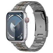 For Apple Watch Series 8 45mm Tortoise Buckle Titanium Steel Watch Band(Grey)