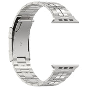 For Apple Watch 42mm Tortoise Buckle Titanium Steel Watch Band(Silver)