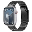 For Apple Watch 38mm Tortoise Buckle Titanium Steel Watch Band(Black) - Watch Bands by PMC TechLife | Online Shopping South Africa | PMC TechLife