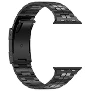 For Apple Watch 38mm Tortoise Buckle Titanium Steel Watch Band(Black)
