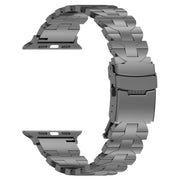 For Apple Watch SE 44mm Butterfly Type Titanium Steel Watch Band(Grey)