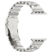 For Apple Watch Series 4 44mm Butterfly Type Titanium Steel Watch Band(Silver)