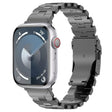 For Apple Watch 42mm Butterfly Type Titanium Steel Watch Band(Grey) - Watch Bands by PMC TechLife | Online Shopping South Africa | PMC TechLife