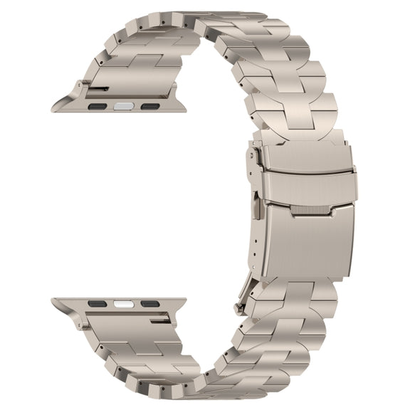 For Apple Watch 38mm Butterfly Type Titanium Steel Watch Band(Titanium)