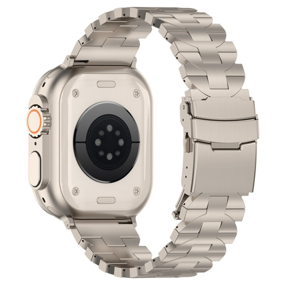 For Apple Watch 38mm Butterfly Type Titanium Steel Watch Band(Titanium)