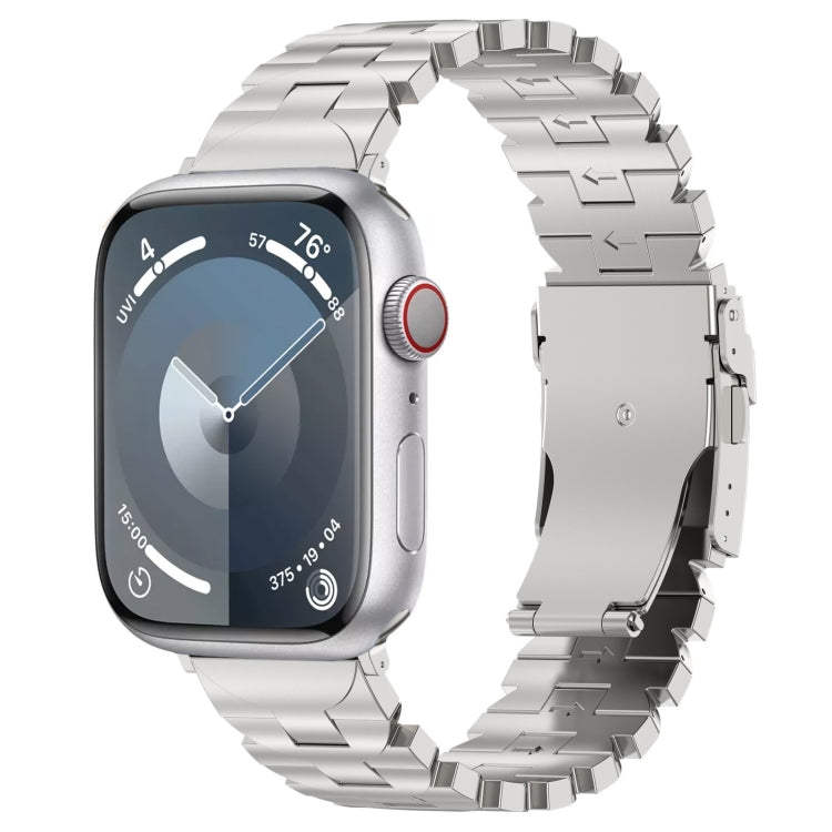 For Apple Watch 38mm Butterfly Type Titanium Steel Watch Band(Silver)