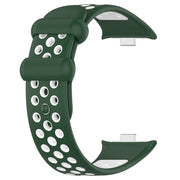 For Redmi Watch 4 Two Color Silicone Sports Watch Band(Dark Green White)