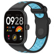 For Redmi Watch 4 Two Color Silicone Sports Watch Band(Black Blue) - Watch Bands by PMC TechLife | Online Shopping South Africa | PMC TechLife