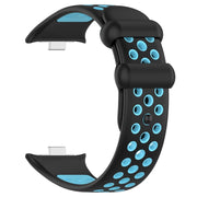 For Redmi Watch 4 Two Color Silicone Sports Watch Band(Black Blue)