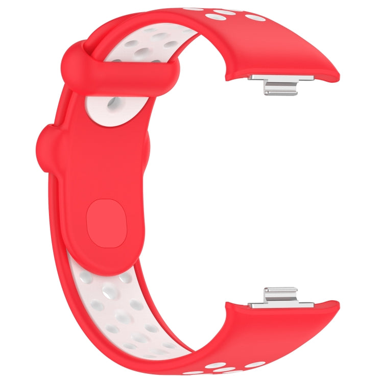 For Redmi Watch 4 Two Color Silicone Sports Watch Band(Red White)