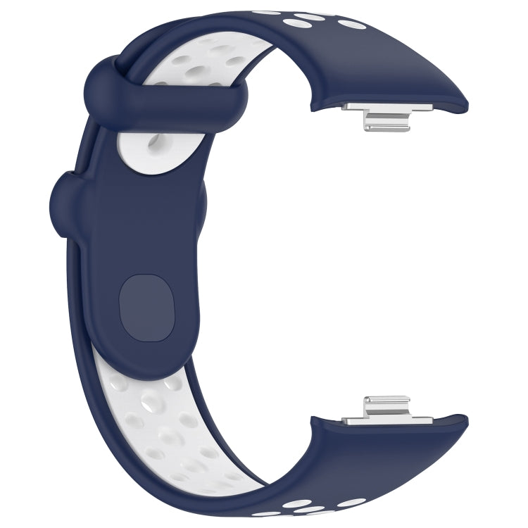 For Redmi Watch 4 Two Color Silicone Sports Watch Band(Midnight Blue White)