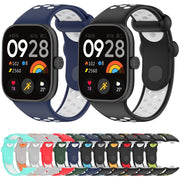 For Redmi Watch 4 Two Color Silicone Sports Watch Band(Grey White)