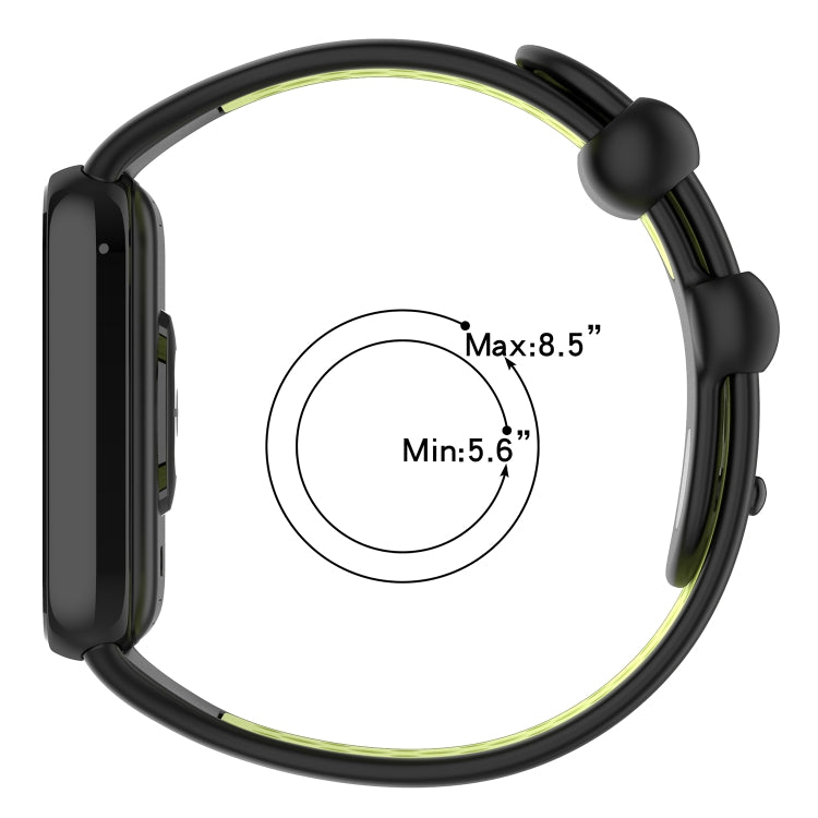 For Redmi Watch 4 Two Color Silicone Sports Watch Band(Grey White)