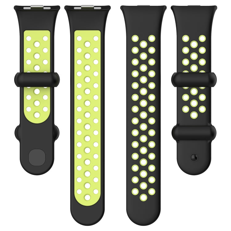 For Redmi Watch 4 Two Color Silicone Sports Watch Band(Grey White)