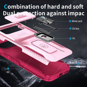 For Google Pixel 9 / Pixel 9 Pro Sliding Camshield Holder Phone Case(Pink + Rose Red)