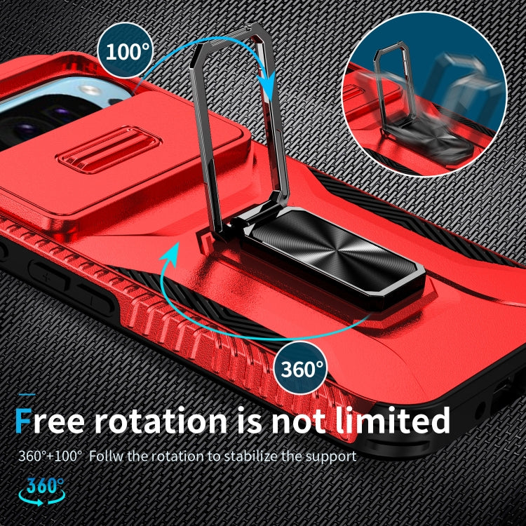 For Google Pixel 9 / Pixel 9 Pro Sliding Camshield Holder Phone Case(Red)