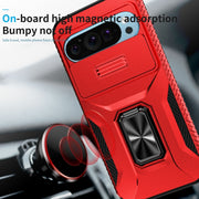 For Google Pixel 9 / Pixel 9 Pro Sliding Camshield Holder Phone Case(Red)