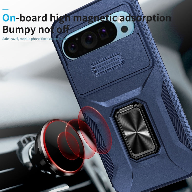 For Google Pixel 9 / Pixel 9 Pro Sliding Camshield Holder Phone Case(Blue)