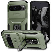 For Google Pixel 9 Pro XL Sliding Camshield Holder Phone Case(Alpine Green)