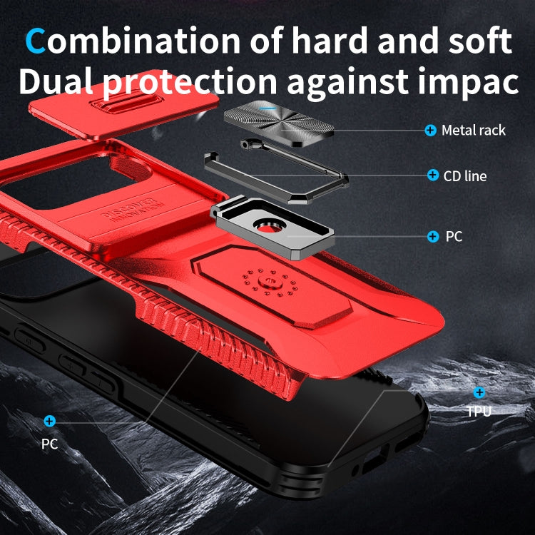 For Google Pixel 9 Pro XL Sliding Camshield Holder Phone Case(Red)