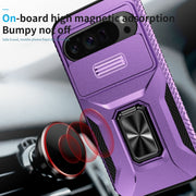 For Google Pixel 9 Pro XL Sliding Camshield Holder Phone Case(Purple)