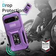 For Google Pixel 9 Pro XL Sliding Camshield Holder Phone Case(Purple)