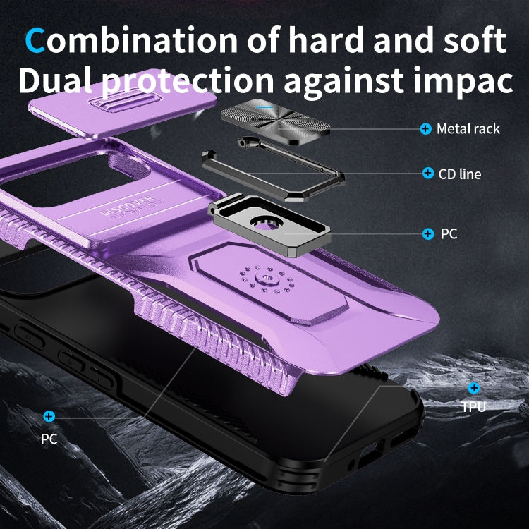 For Google Pixel 9 Pro XL Sliding Camshield Holder Phone Case(Purple)