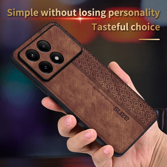 For Xiaomi Redmi K70 AZNS 3D Embossed Skin Feel Phone Case(Dark Green)