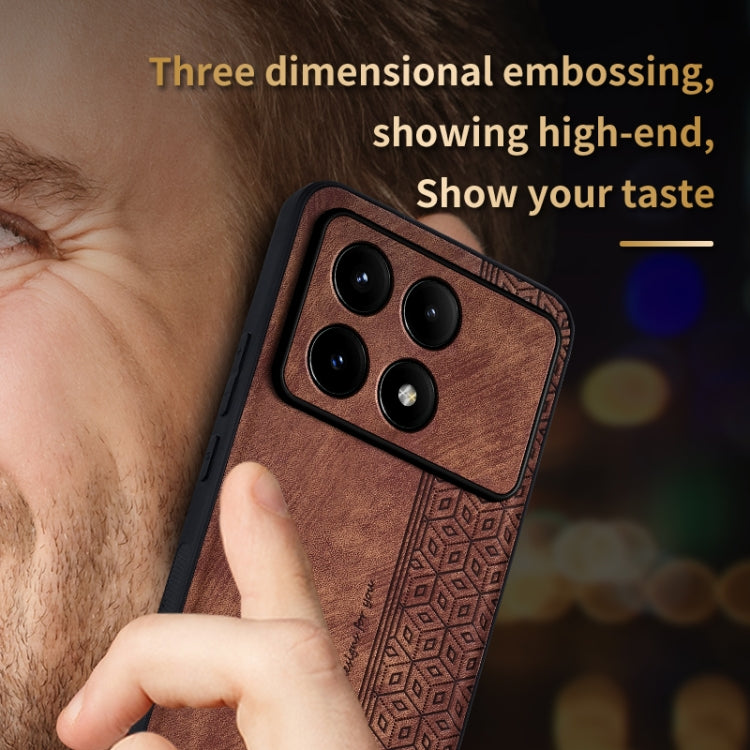 For Xiaomi Redmi K70 Pro AZNS 3D Embossed Skin Feel Phone Case(Black)