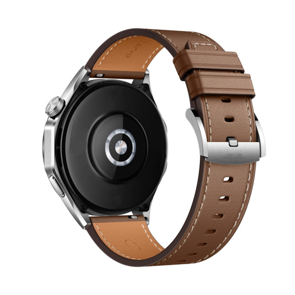 22mm Universal Square Tail Leather Watch Band(Coffee Color)