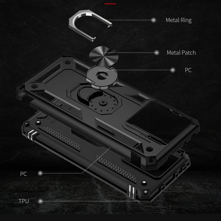 For Xiaomi 13T/13T Pro Shockproof TPU + PC Phone Case with Holder(Black)