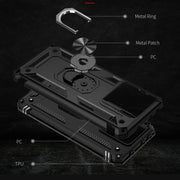 For Xiaomi 13T/13T Pro Shockproof TPU + PC Phone Case with Holder(Black)