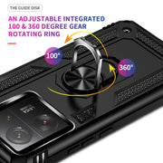 For Xiaomi 13T/13T Pro Shockproof TPU + PC Phone Case with Holder(Black)