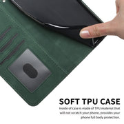 For Google Pixel 9 Pro Cubic Skin Feel Flip Leather Phone Case(Green)