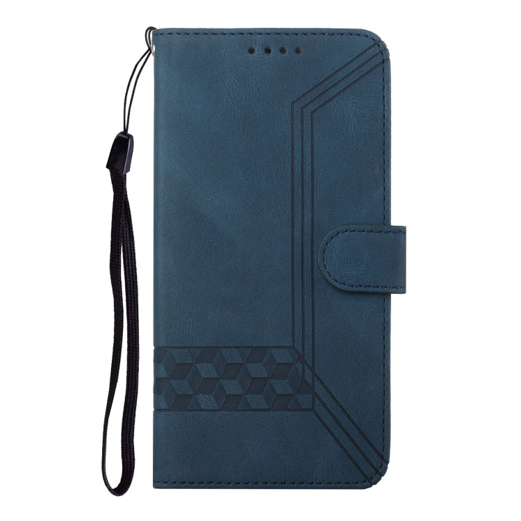 For Google Pixel 9 Cubic Skin Feel Flip Leather Phone Case(Blue)