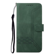 For Google Pixel 9 Cubic Skin Feel Flip Leather Phone Case(Green)