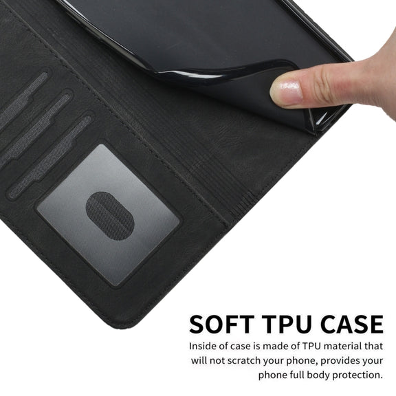 For Google Pixel 9 Cubic Skin Feel Flip Leather Phone Case(Black)