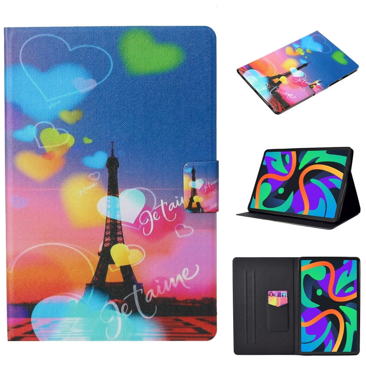 For Lenovo Tab M11/ Xiaoxin Pad 11 2024 Voltage Coloured Drawing Smart Leather Tablet Case(Romantic Tower)