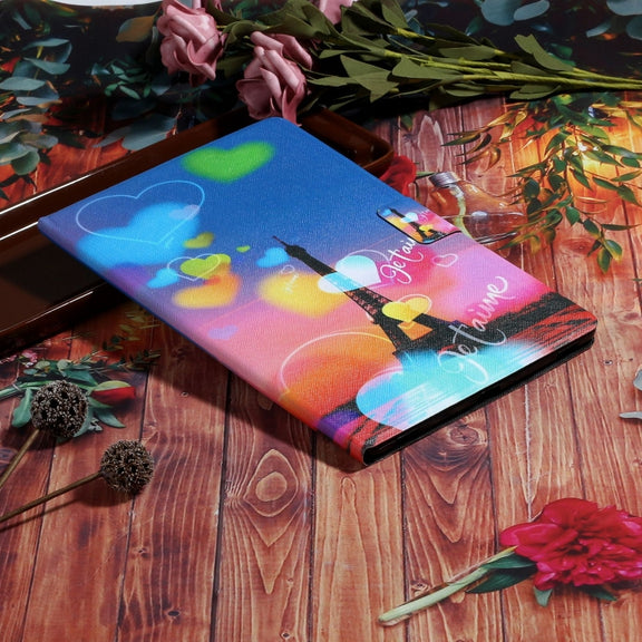 For Lenovo Tab M11/ Xiaoxin Pad 11 2024 Voltage Coloured Drawing Smart Leather Tablet Case(Romantic Tower)