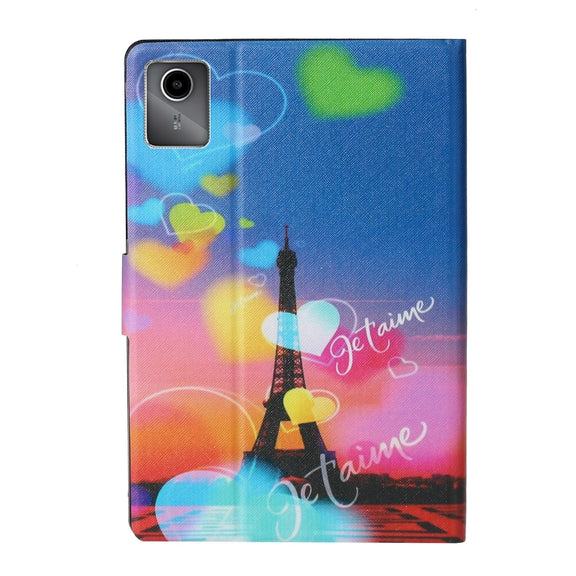 For Lenovo Tab M11/ Xiaoxin Pad 11 2024 Voltage Coloured Drawing Smart Leather Tablet Case(Romantic Tower)