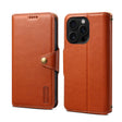 For iPhone 16 Pro Denior Cowhide Texture Wallet Style Leather Phone Case(Brown) - free shipping - PMC TechLife - Order now!