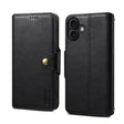 For iPhone 16 Plus Denior Cowhide Texture Wallet Style Leather Phone Case(Black) - free shipping - PMC TechLife - Order now!