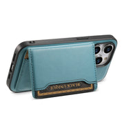 For iPhone 15 Pro Max Denior Cowhide Texture Leather MagSafe Detachable Wallet Phone Case(Blue)