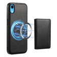 For iPhone XR Denior Cowhide Texture Leather MagSafe Detachable Wallet Phone Case(Black) - More iPhone Cases by Denior | Online Shopping South Africa | PMC TechLife | Buy Now Pay Later Mobicred