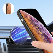 For iPhone XR Denior Cowhide Texture Leather MagSafe Detachable Wallet Phone Case(Khaki)
