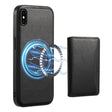 For iPhone XS Max Denior Cowhide Texture Leather MagSafe Detachable Wallet Phone Case(Black) - More iPhone Cases by Denior | Online Shopping South Africa | PMC TechLife | Buy Now Pay Later Mobicred