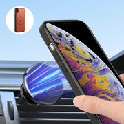 For iPhone XS Max Denior Cowhide Texture Leather MagSafe Detachable Wallet Phone Case(Brown)