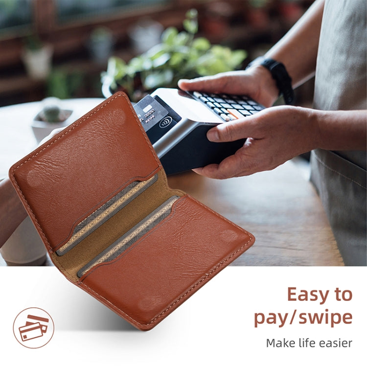 For iPhone 16 Denior Cowhide Texture Leather MagSafe Detachable Wallet Phone Case(Brown)